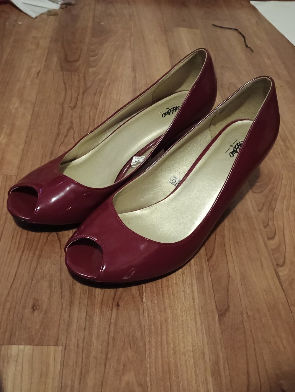 Mossimo Dark Red Peep Toe Pumps
